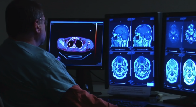 Training film still — medical imaging review